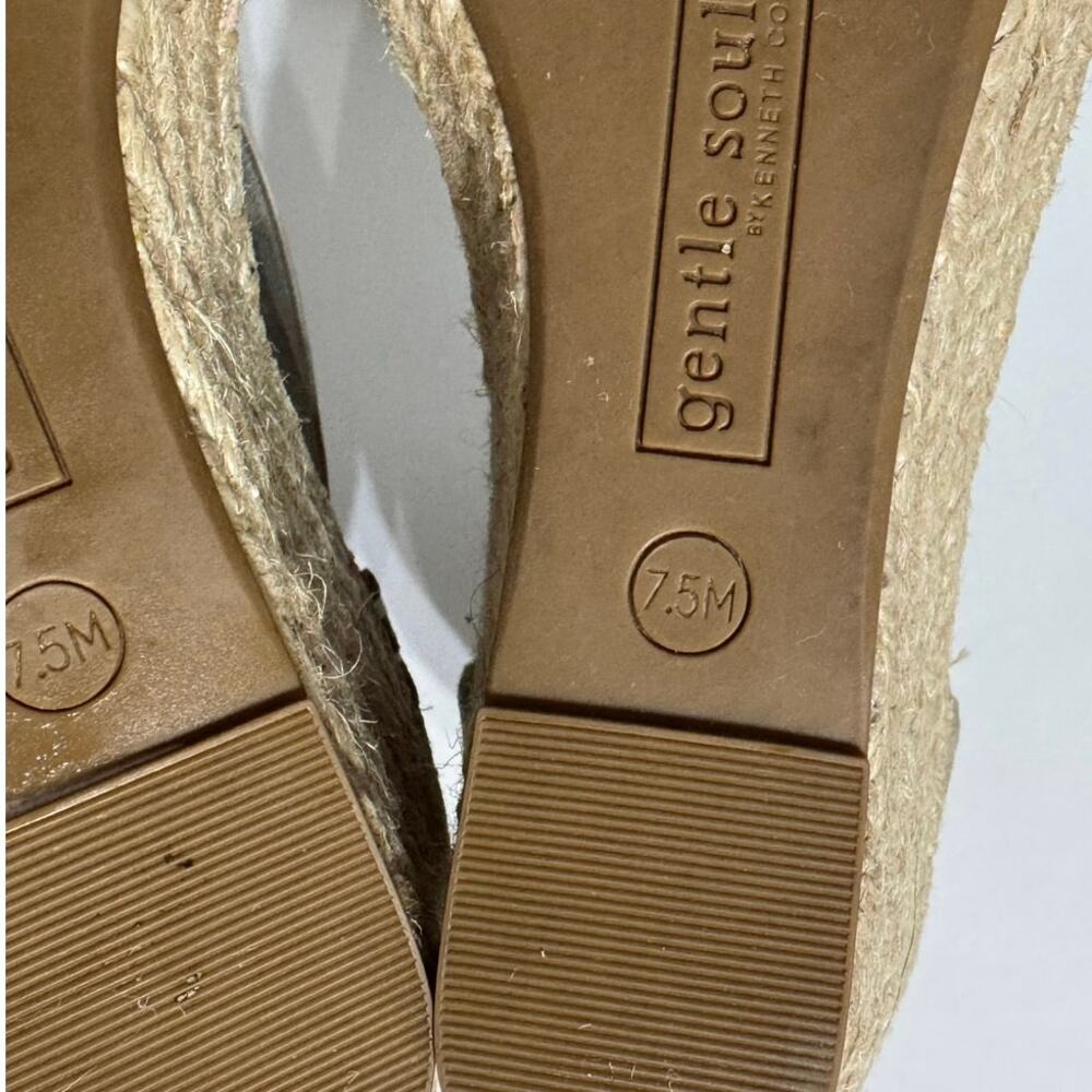 Gentle Souls Women's Colleen X-Elastic Crossover Espadrille Wedge Sandals 7.5 - Picture 8 of 9